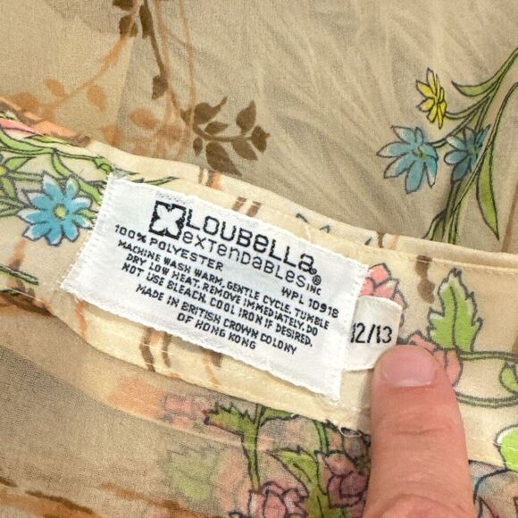 Vintage loubella extendables 1970s dagger collar blouse - Picture 2 of 7